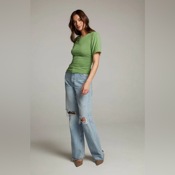 Chaser Sz S Ocala Whitecap Piquant REVERSIBLE Fitted Top REVERSES IVORY TO GREEN - Picture 13 of 16